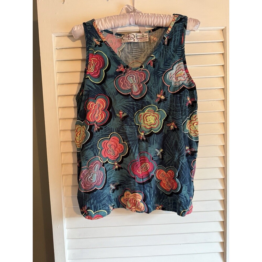 BayouWear Art 4 Now M Bee Bop Buzz Print Top It Off Camisole NOLA Jazz Fest Tank